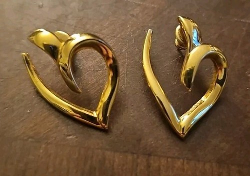 Monet Gold Toned Earrings w/ 14KT Gold Posts (Only Posts are Gold)