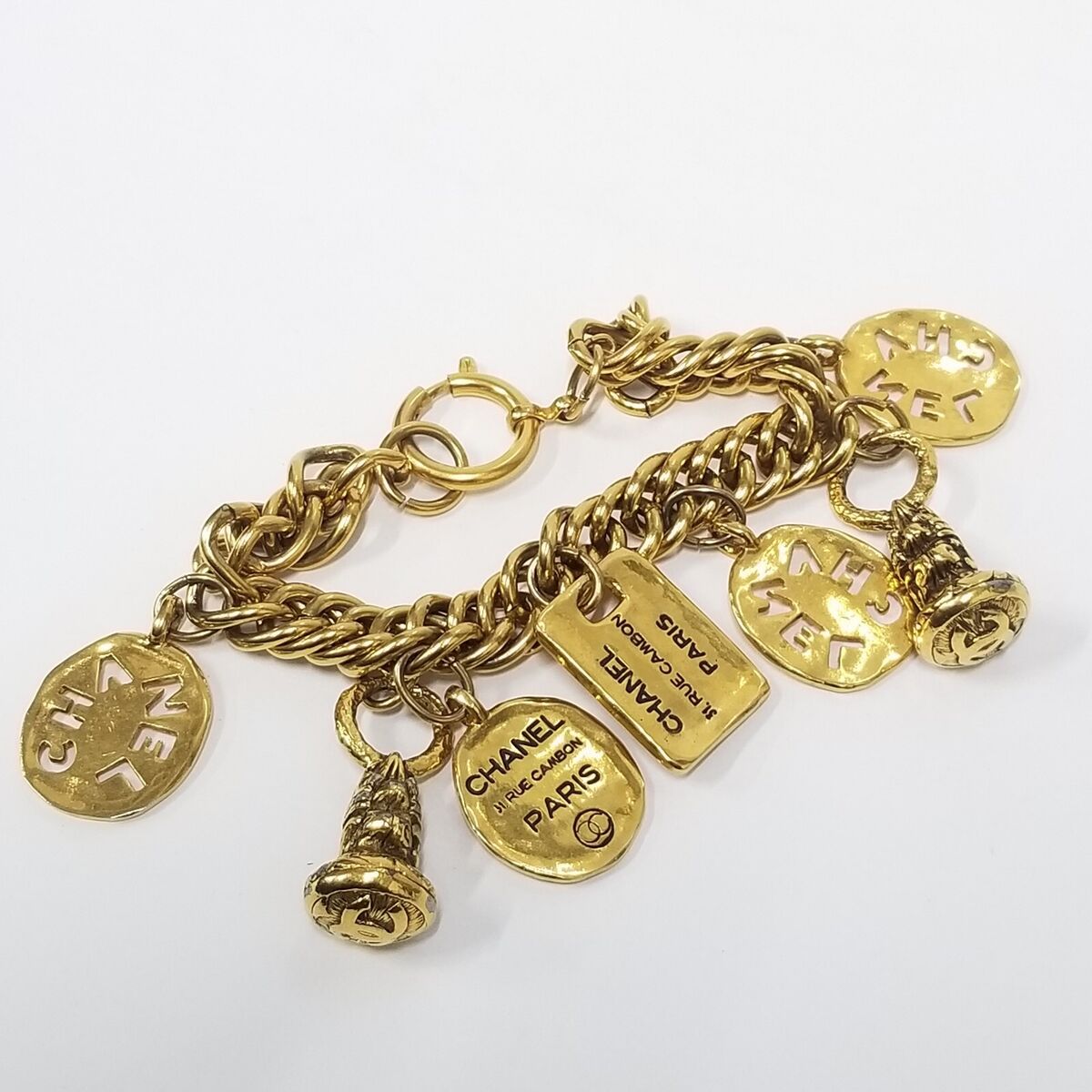 Authentic CHANEL Vintage 31 RUE CAMBON CHARM chunky Gilt Authentic CHANEL Vintage 31 RUE CAMBON CHARM chunky Gilt