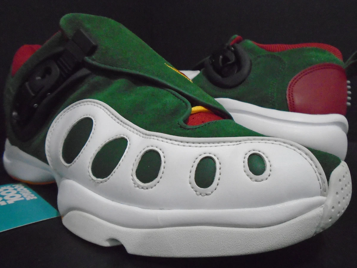 NIKE AIR ZOOM GP THE GLOVE GARY PAYTON SONICS BONSAI GREEN RED WHITE GOLD  10.5