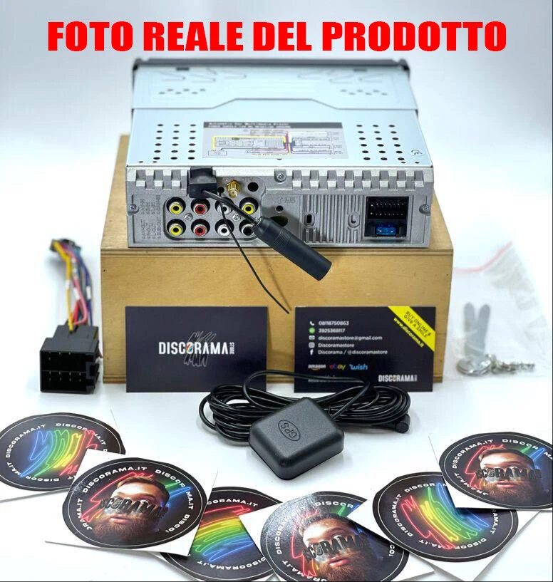 AUTORADIO ANDROID STEREO SCHERMO A SCOMPARSA 1 DIN MOTORIZZATO NAVI GPS WIFI USB - Immagine 4 di 4