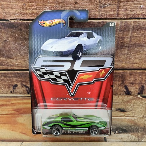 Hot Wheels 60th Anniversary Green Corvette Stingray Car Figure 5/8 NEW SEALED