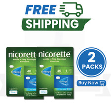2 X Nicorette Cools 2mg Lozenge Icy Mint 1X40 Lozenges PACK OF 2