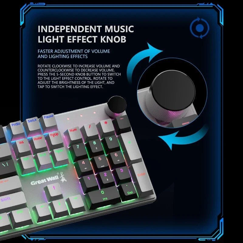Mechanical Keyboard for Esports Gaming Laptop Office Typing Wired Design