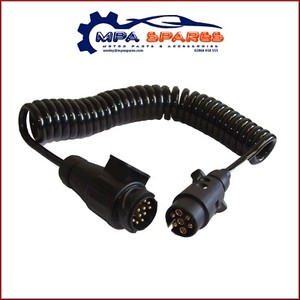 7 PIN 13 PIN PLUG ADAPTOR CONVERTER CABLE LEAD - TRAILER CARAVAN LIGHT