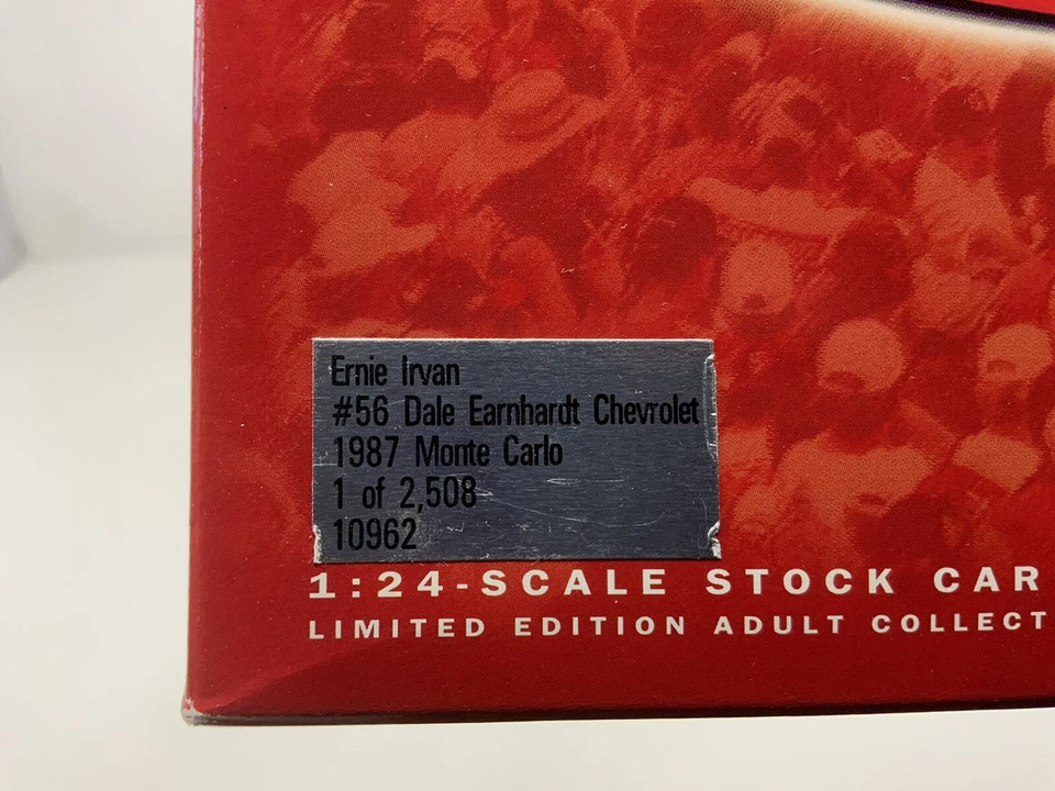 Chevrolet 1987 acción NASCAR DIECAST 1/24 ERNIE IRVAN #56 DALE WONHARDT Foto 2 de 4
