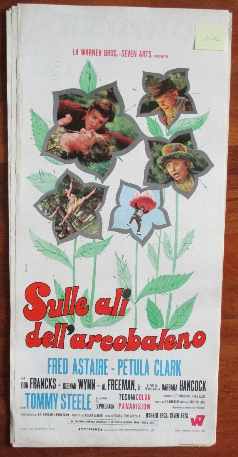 Locandina originale film Sulle ali dell'arcobaleno (1968) - Regia di Francis Ford Coppola