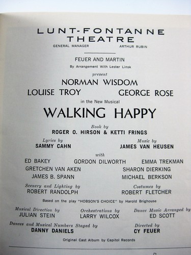 1967 Walking Happy Playbill Stagebill Lunt Fontanne Theatre New York - Picture 3 of 3