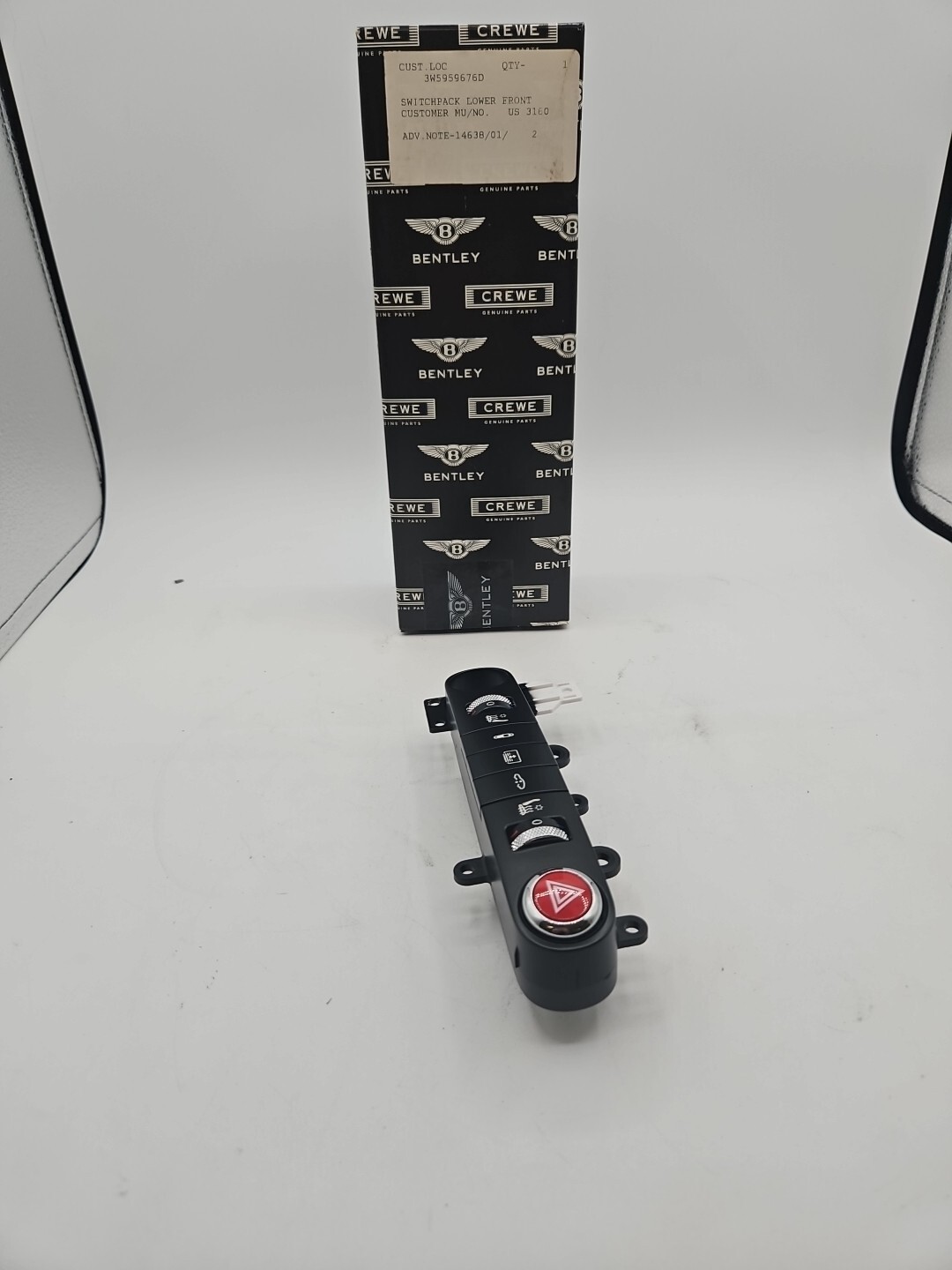 BENTLEY CONTINENTAL CONSOLE SEAT HEAT HEATER & HAZARD LIGHT SWITCH-3w5959676d