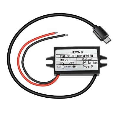 12V/24V to 5V USB-C DC-DC Step Down Converter (Raspberry Pi 4 Cell Car) QC3.0