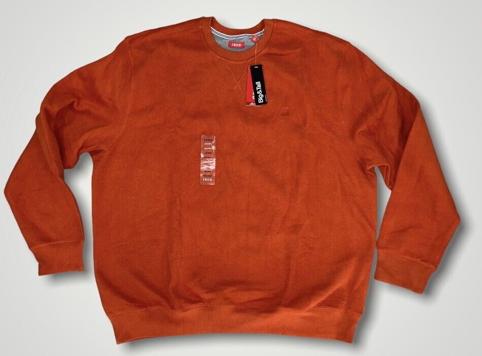 Men's IZOD Pullover Big & Tall Sweater Size 2XLT, Burnt Orange 