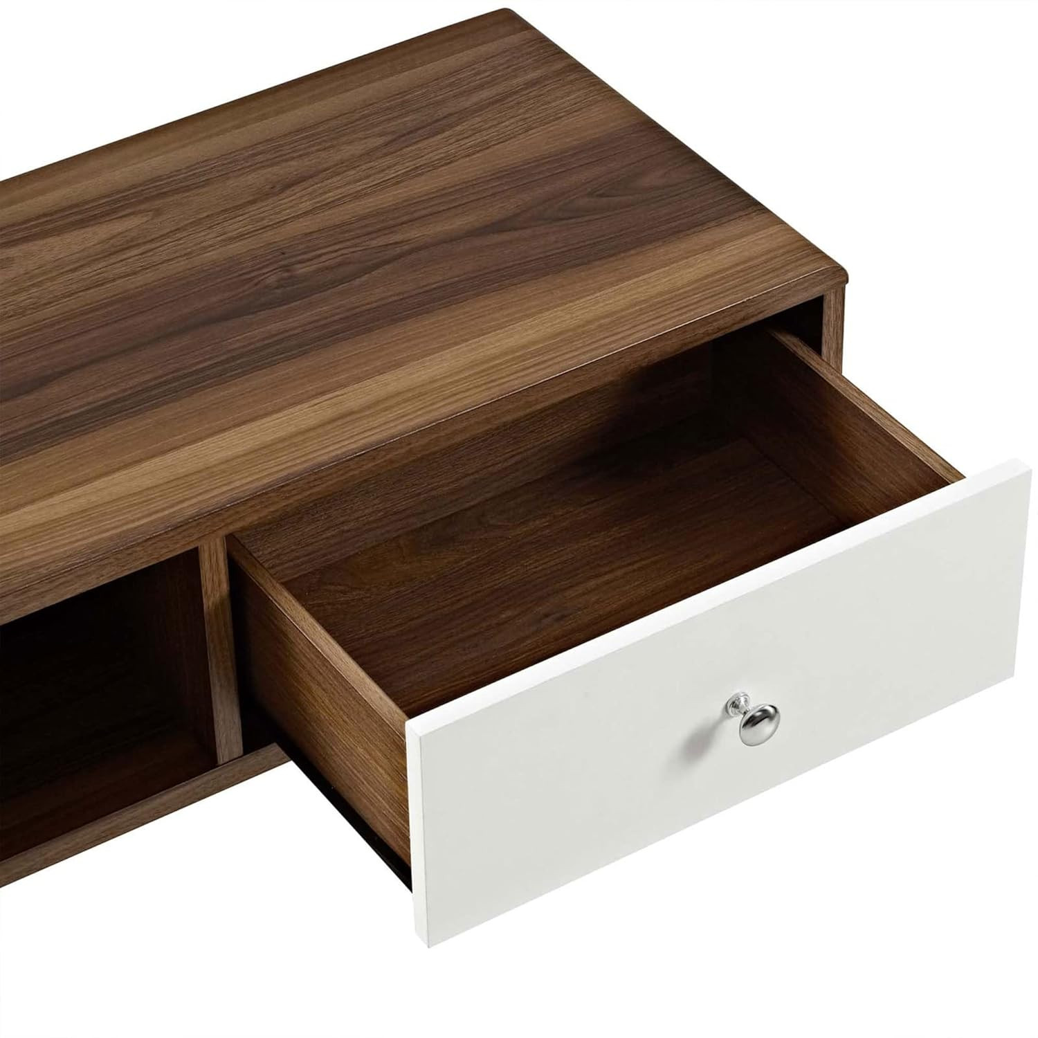 Transmit, 55" TV Stand, Walnut White