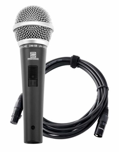 Microfono vocale professionale DJ PA microfono canto palco microfono manuale XLR set cavi - Foto 1 di 9