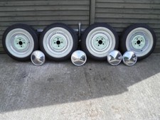 FORD CORTINA ANGLIA CORSAIR CLASSIC CAPRI STEEL WHEELS AND TYRES SET OF 4