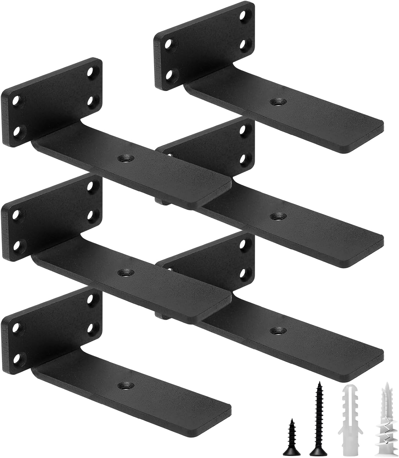 Heavy Duty 5-Inch Hidden Shelf Brackets with 1/5-Inch Thickness