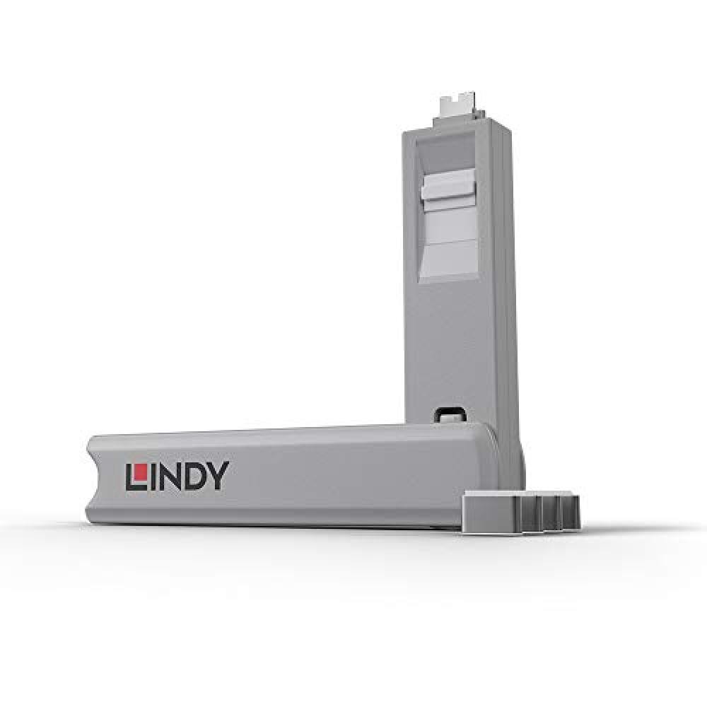 (TG. Pack of 4 with Key) Lindy Chiave con 4 blocca porte, bianco - NUOVO