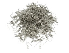 100 Stainless Steel Ear Fish French Hooks Wires Earring Findings Hypoallergenic