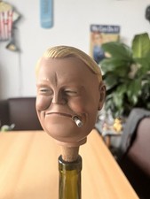 Flaschenverschluss, Weinverschluss, Ludwig Erhard, 60er Jahre, Achatit Maske