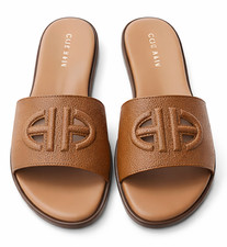 Cole Haan Flynn Logo Slide Sandal Women  s Size 6 Pecan Color  NEW WITH BOX 