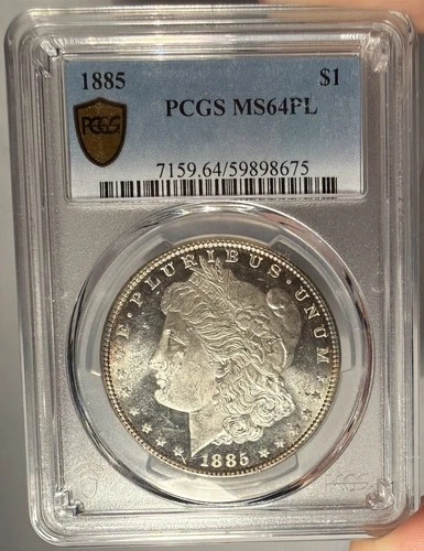 1885 $1 PCGS MS 64 PL Proof Like Morgan Silver Dollar