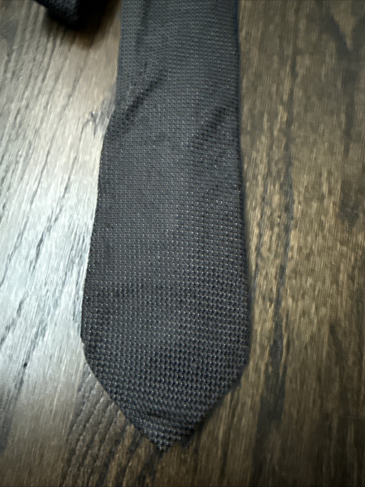 Vintage Romeo Gigli Men’s Tie, Charcoal 100percent Silk, Italy Moody