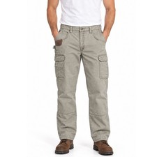 Wrangler Riggs Workwear Mens Cargo Pants 36x32 Khaki Relaxed Fit Utility Rugged