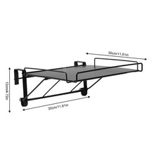 Folding Kitchen Countertop Stainless Steel Shelf Extension Rack Space Saving
