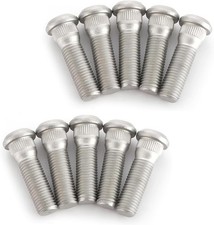10PCS Wheel Studs, M12x1.5 49mm Long Vehicle Wheel Steel Lug Bolts, Steel Ti