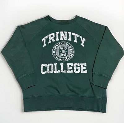 Trinity College Dublin Ireland Mens Green Raglan Sweatshirt Size M Official