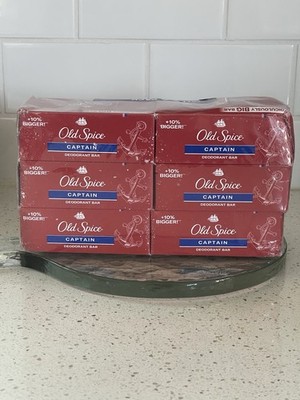 Old Spice CAPTAIN Bar Soap, 6 Big Bars, 5.04 oz Each Deodorant Soap