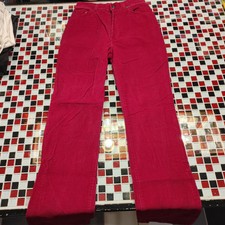 Vtg 80's Chic Womens PANTS Sz 10 / 11 Red Corduroy USA Made Retro M: 26x30.5