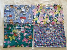 Medical Scrub Tops Women's "MHD Scrubs" Size L 14/16 V-Neck Mock Wrap Styles