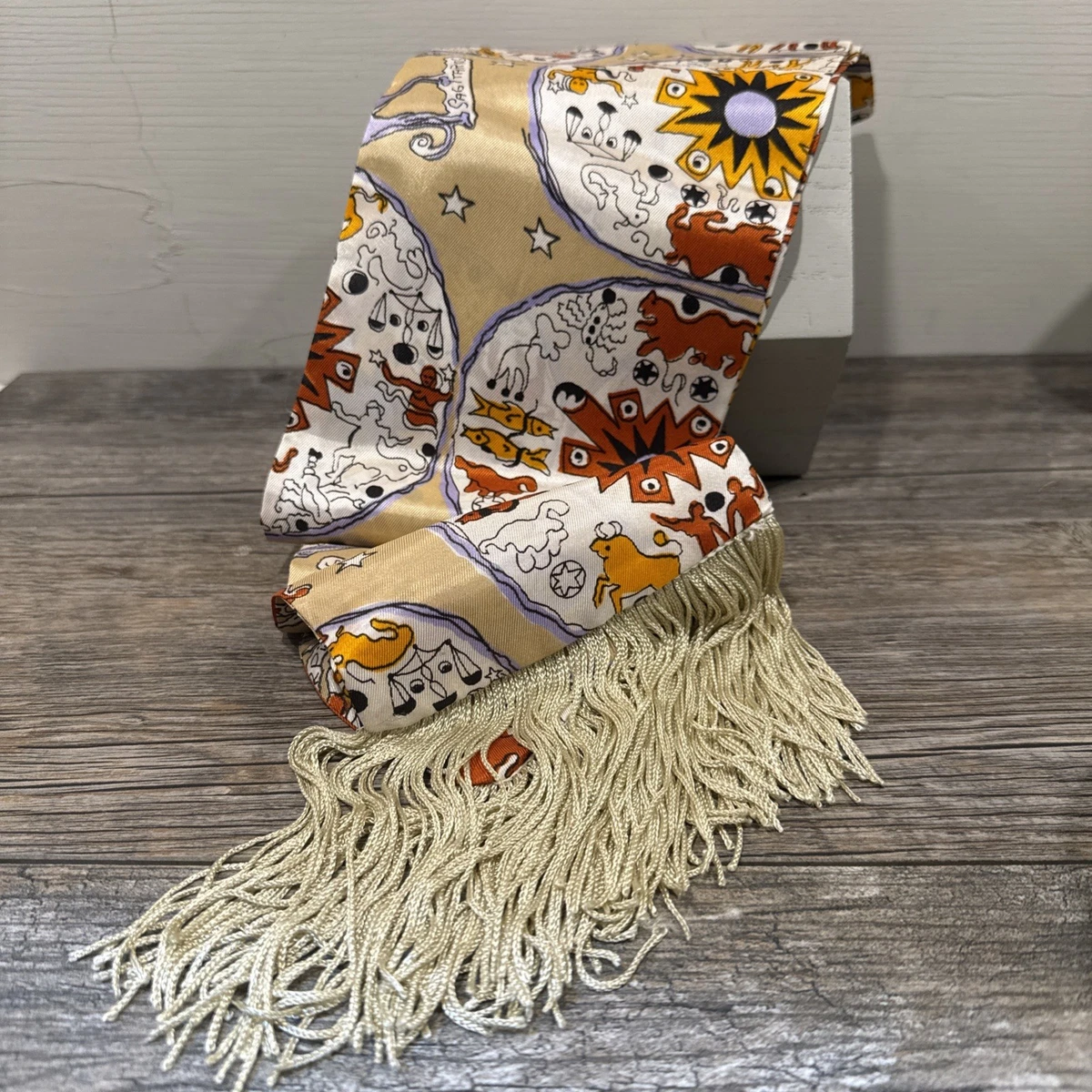 Foulard 100% Pure en Soie Vintage Femme (1679) 78cm x 80cm