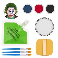 Halloween Joker Clown Makeup Kit - Joker Make Up Kit Includes White Red Black...