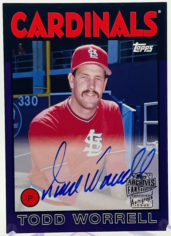 Todd Worrell 2020 Topps Fan Favorites Archives No.FFA-TW 101/150 Auto Card