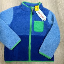 Cat  Jack Kids 5T Blue Colorblock Sherpa Fleece Full Zip Jacket VN1069804