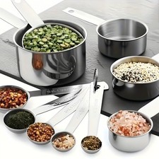Stainless Steel Measuring Cups and spoons Set -10 Piece