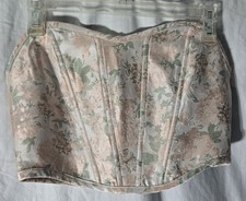 Altar'd State Strapless Pink Floral Corset Top Women's Size Small