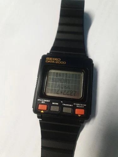 Vintage SEIKO DATA-2000 LCD Display 1983 Computer Men's Watch