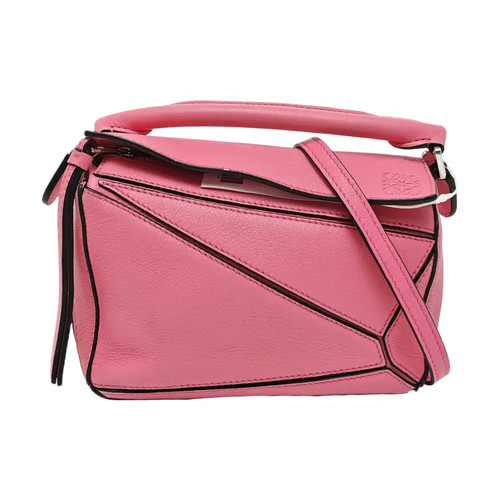 LOEWE Puzzle Handbags Leather Pink Free Shipping | Duties Paid