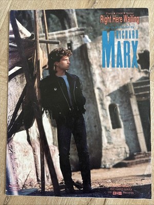 RICHARD MARX Right Here Waiting 1989 Sheet Music Vintage Cherry Lane #CL4005