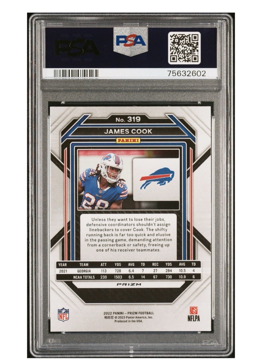 2022 Panini Prizm - PSA 10 James Cook #319 Rookie Snakeskin Prizm