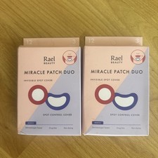 2-Pack Rael Miracle PIMPLE PATCH DUO 24 Invisible Spot 6 ct Spot Control Covers