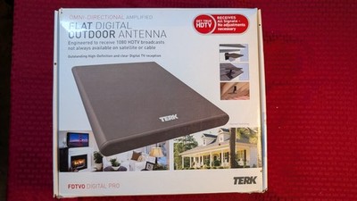 Terk Onmi-Directional Amplified Flat Digital Outdoor Antenna FDTVO Digital Pro