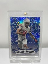 Emeka Egbuka 2023 Leaf Metal Prized Rookie Blue Wave /20 RC Buccaneers