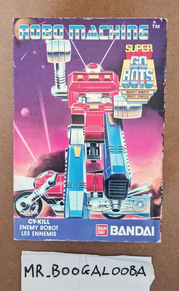 Bandai 1984 Robo Machine Super Go-Bots Cy-Kill MIB COMPLETE - Imagen 2 de 4