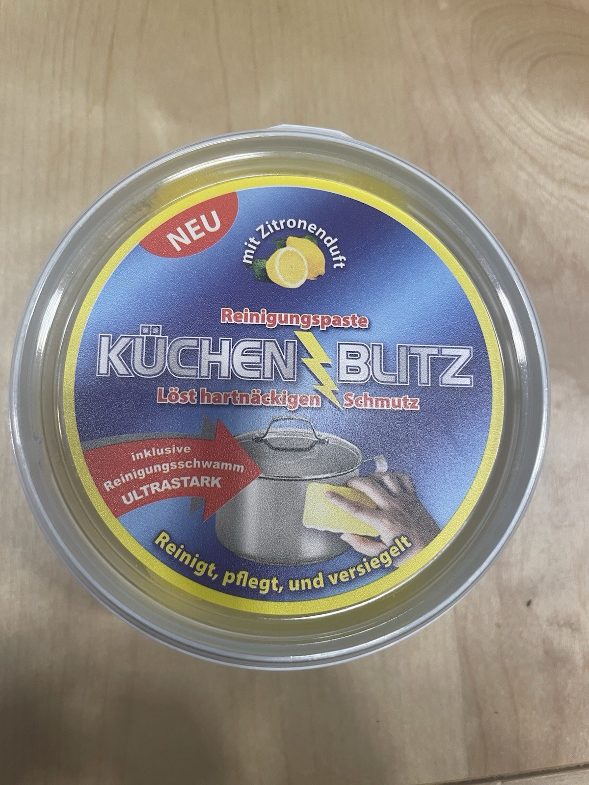 5x Küchenblitz Reinigungspaste 200g Zitronenduft Schmutzreiniger