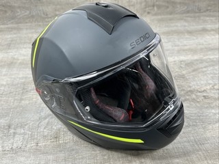 Sedici Sistema II Modular Helmet Matte Black Hi Vis Yellow Medium ECE DOT