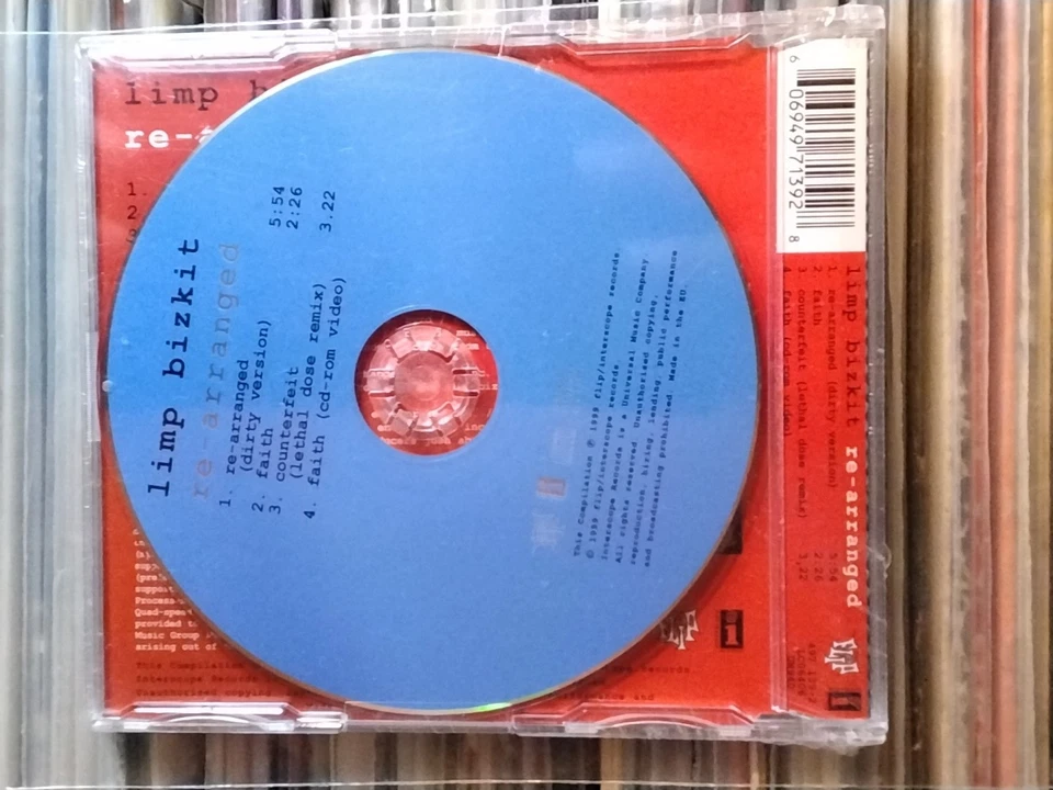 RARE LIMP BIZKIT RE ARRANGED CD SINGLE 4TRX REMIX & VIDEO STILL SEALED METAL RAP - Image 2 of 4