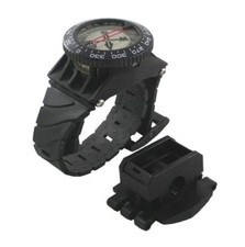 Deluxe Diving Wrist Compass with Hose Mount, Glowing Dial, 80m Depth Rating, ...