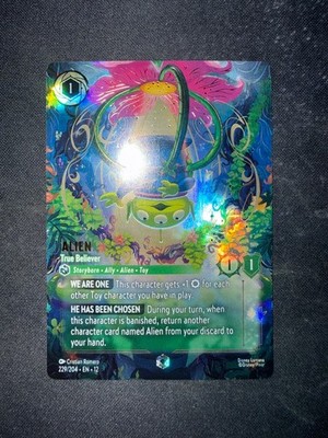 Diseny Lorcana Karte Englisch - Alien True Believer Enchanted #229 - Wilds Unknown
